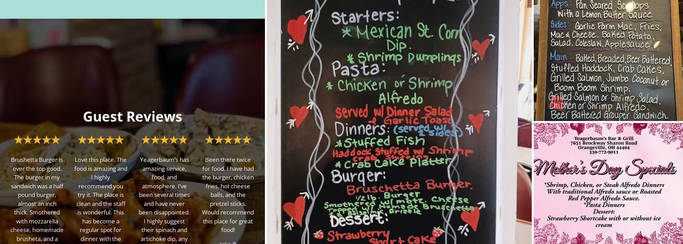 Yeagerbaum's Bar & Grill Menu