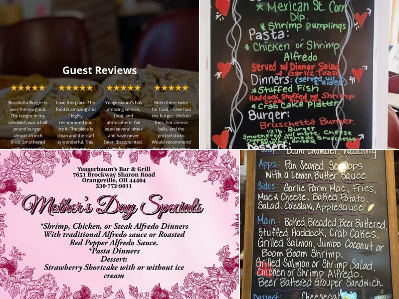 Yeagerbaum's Bar & Grill Menu