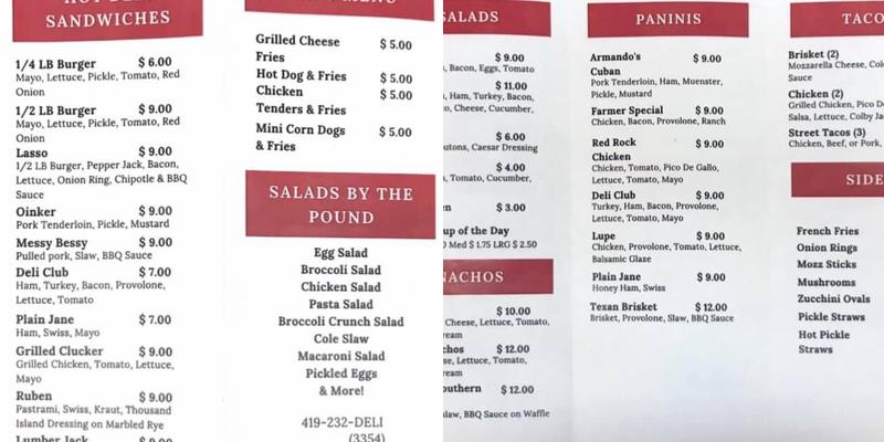 Corner Deli Menu