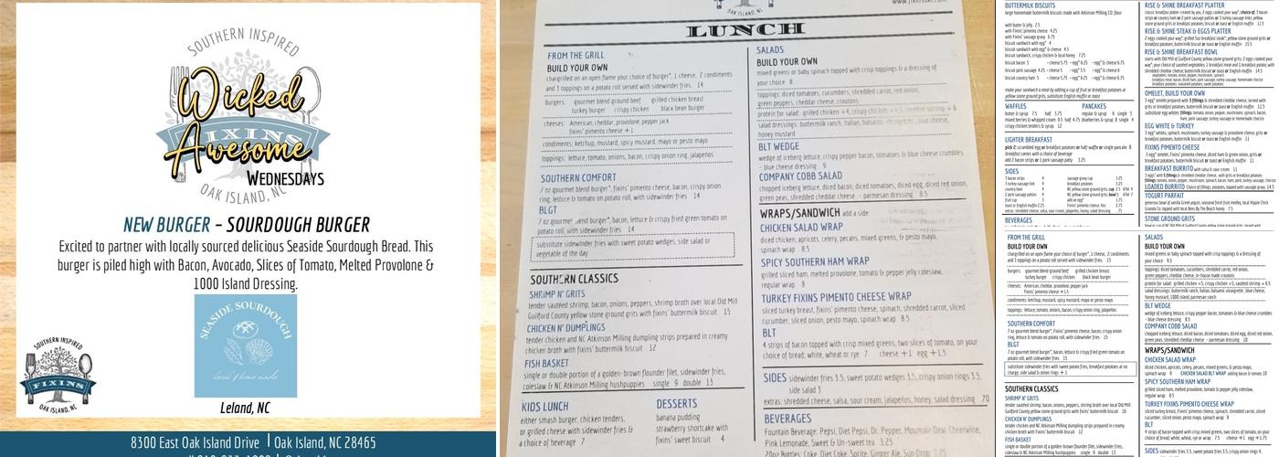 Fixins OKI Menu