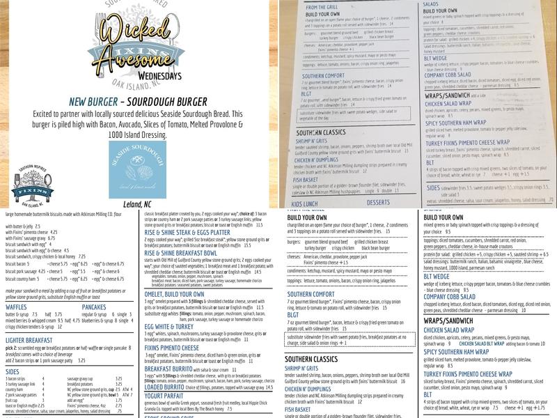 Fixins OKI Menu