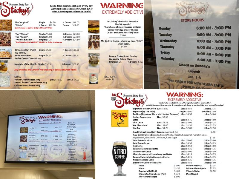 Mr. Sticky's Pottstown Menu