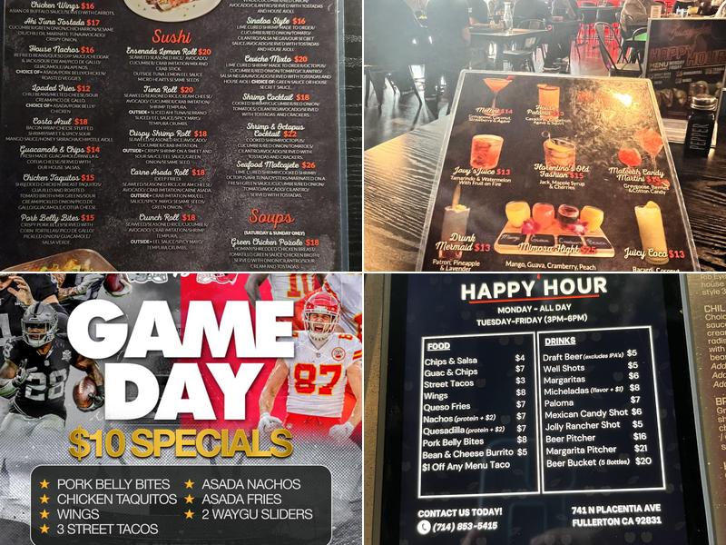 Juicyladas Cantina Menu