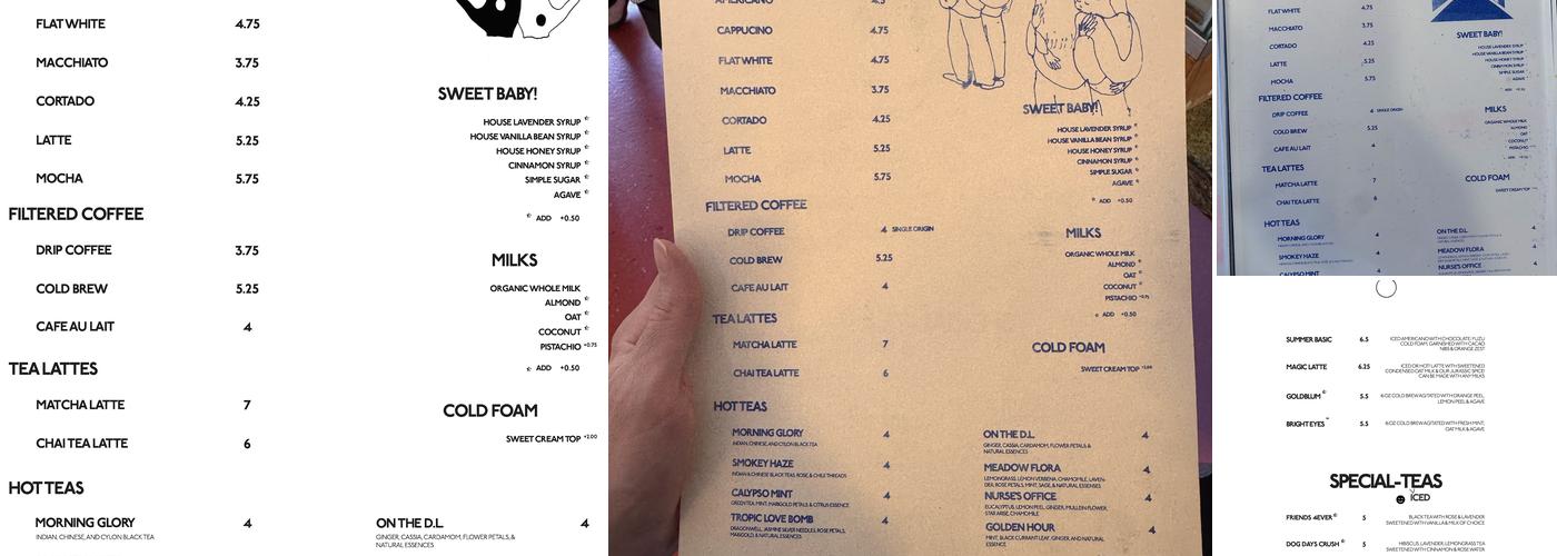 Jurassic Magic Coffee Menu