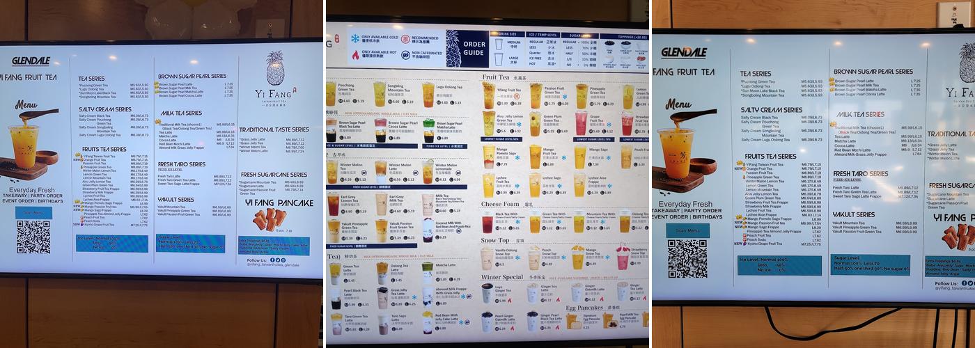 Fuli Tea Menu