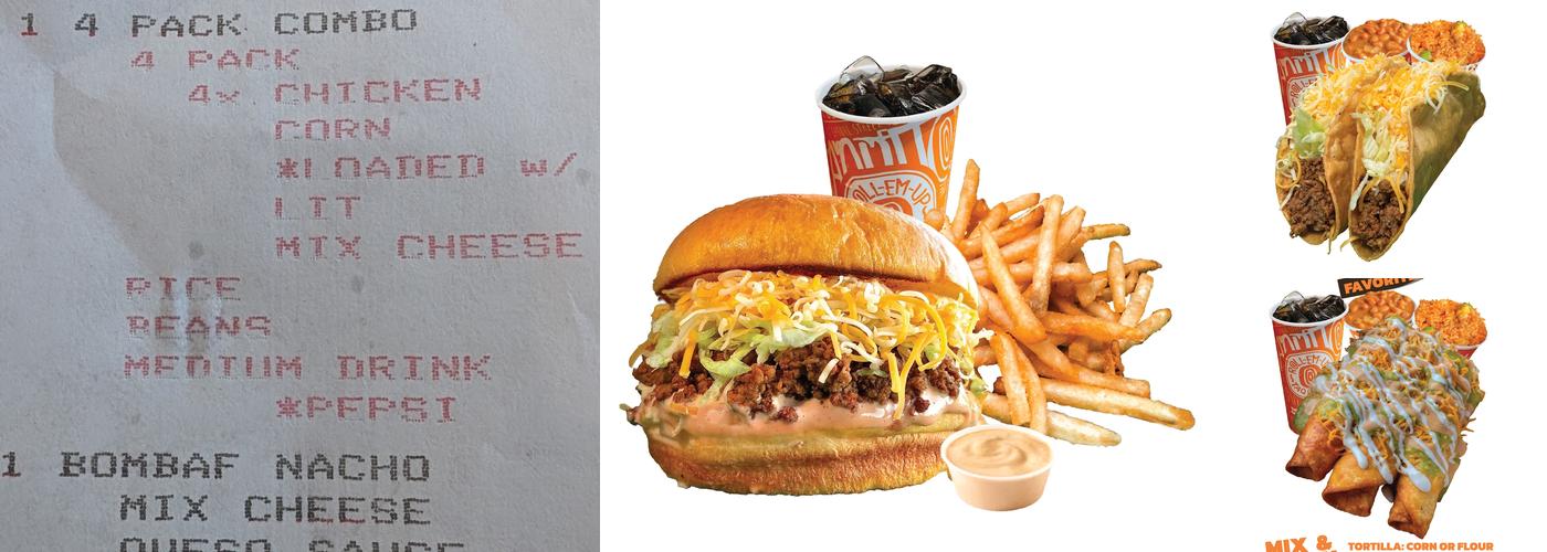 Roll-Em-Up Taquitos Menu