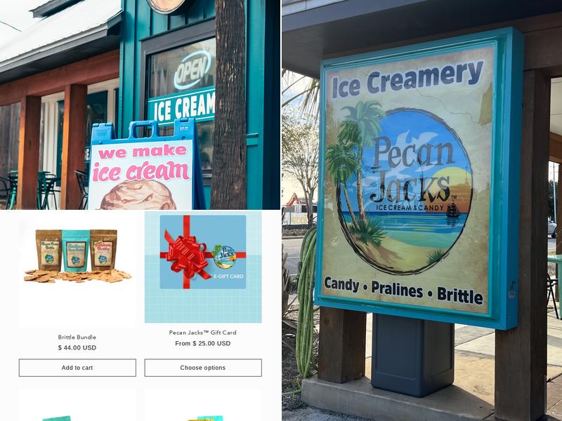 Pecan Jacks Ice Cream & Candy - Destin Menu