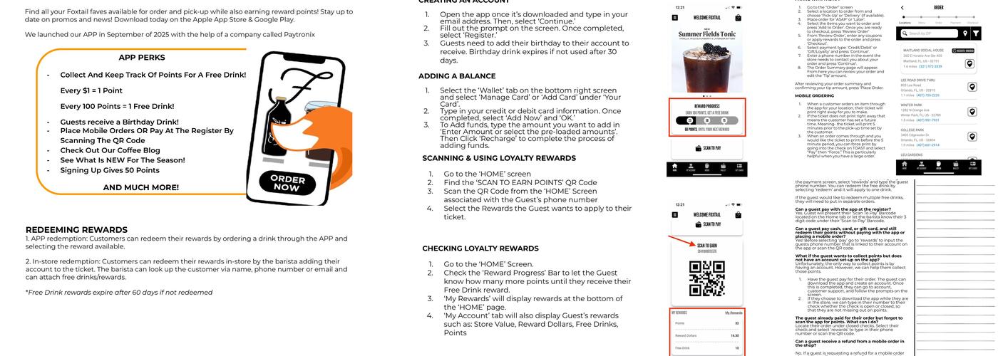 Foxtail Coffee - West Boca Menu