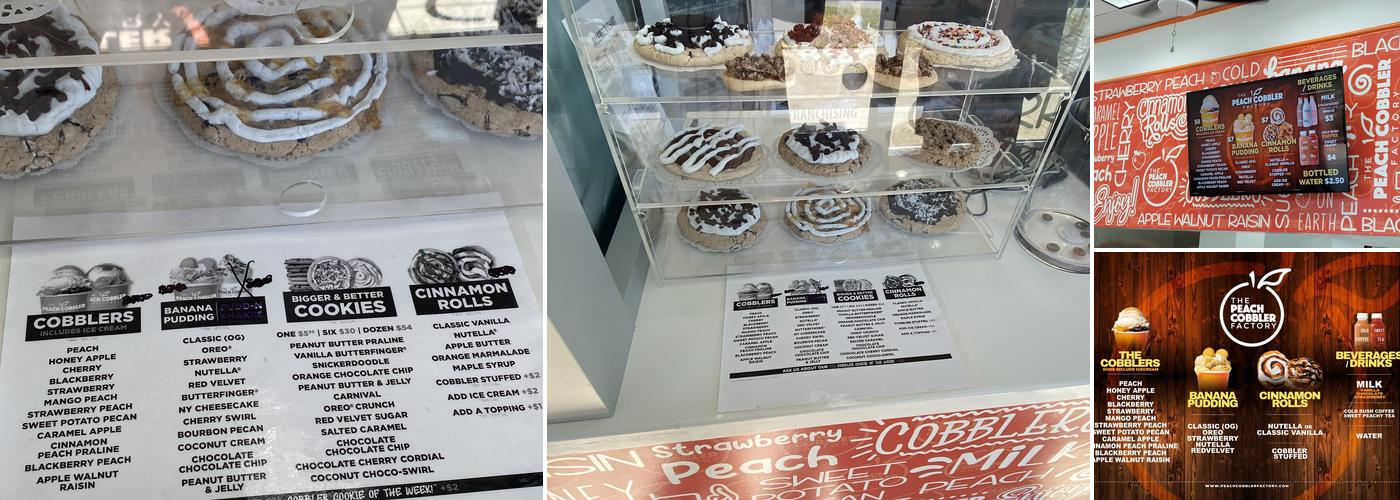 The Peach Cobbler Factory Menu