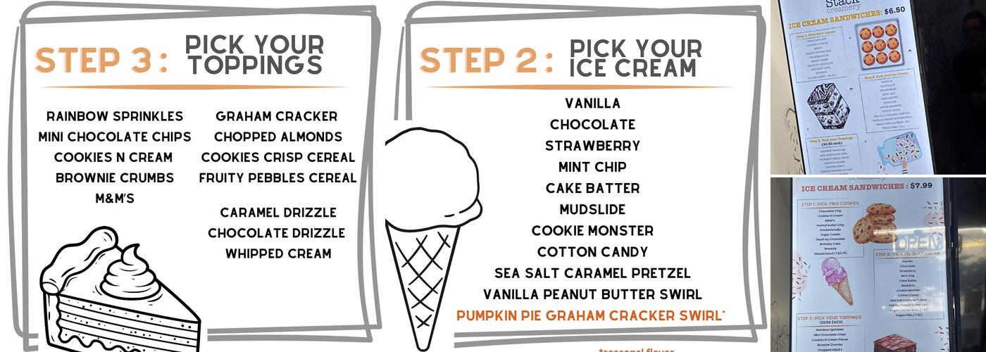 Stack Creamery Menu