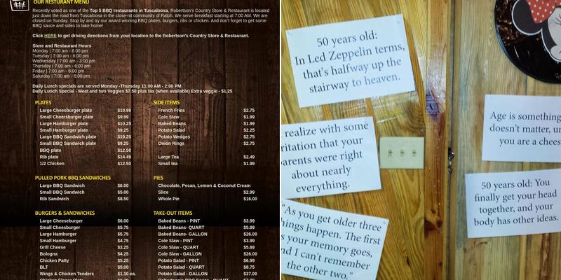 Robertson BBQ Fundraising Menu