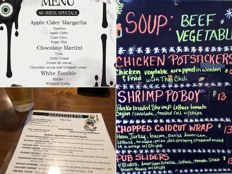 Horseshoe Pub Menu