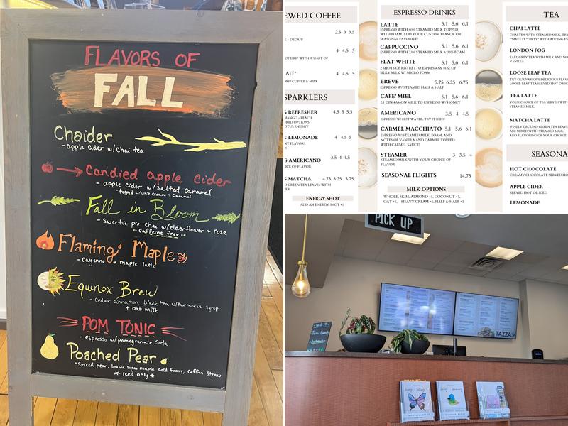 Tazza Coffee Shop Menu