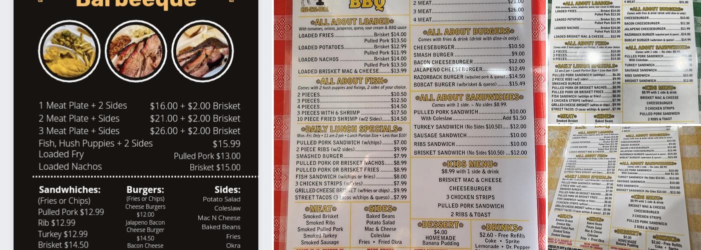 BigMac’s Barbeeque Menu