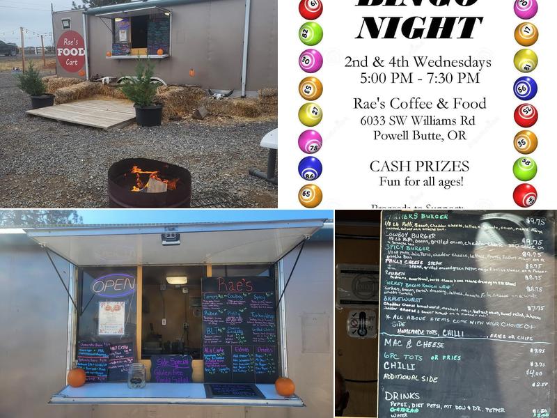 Rae's Coffee and Food Menu