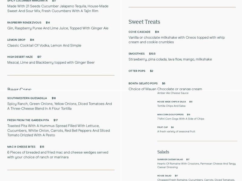 The Spotted Frog Menu