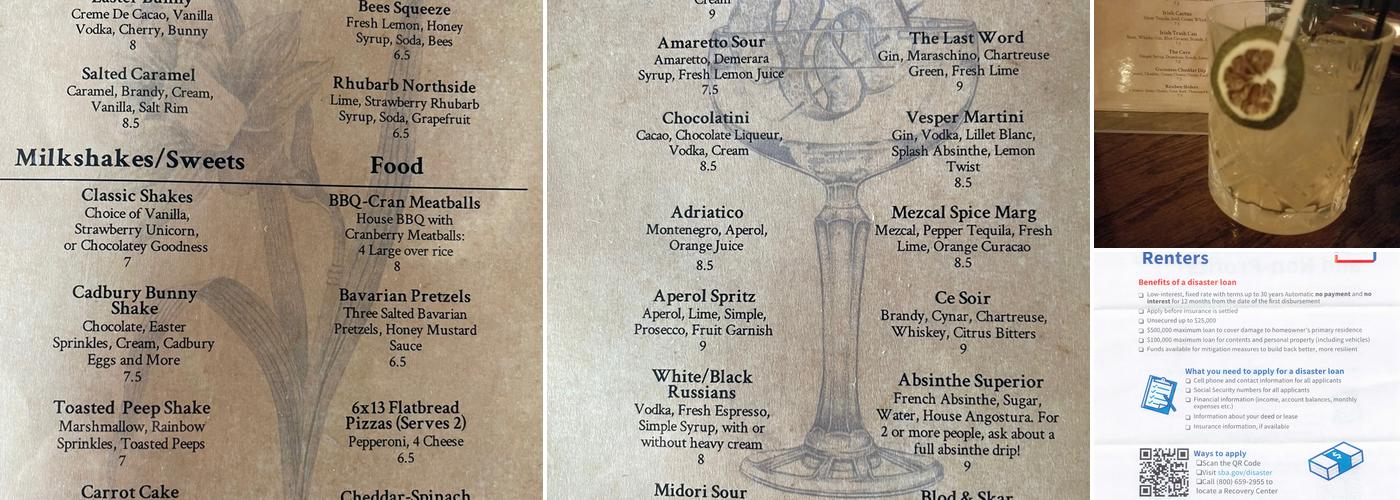Botanist Menu