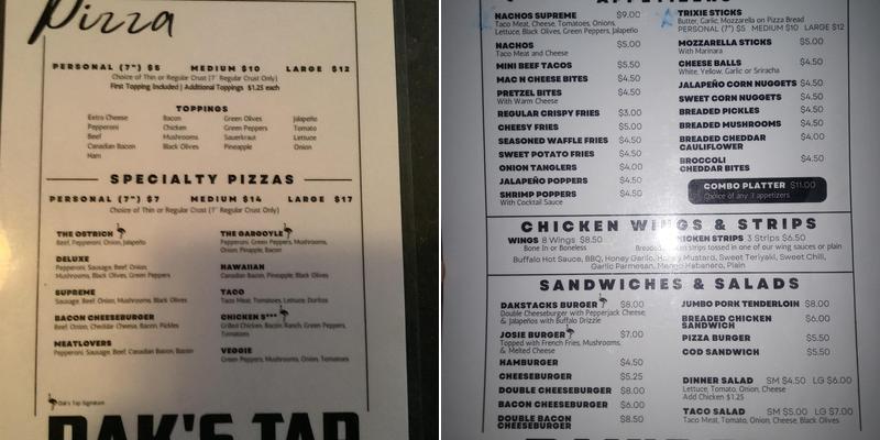 Dak's Tap Menu