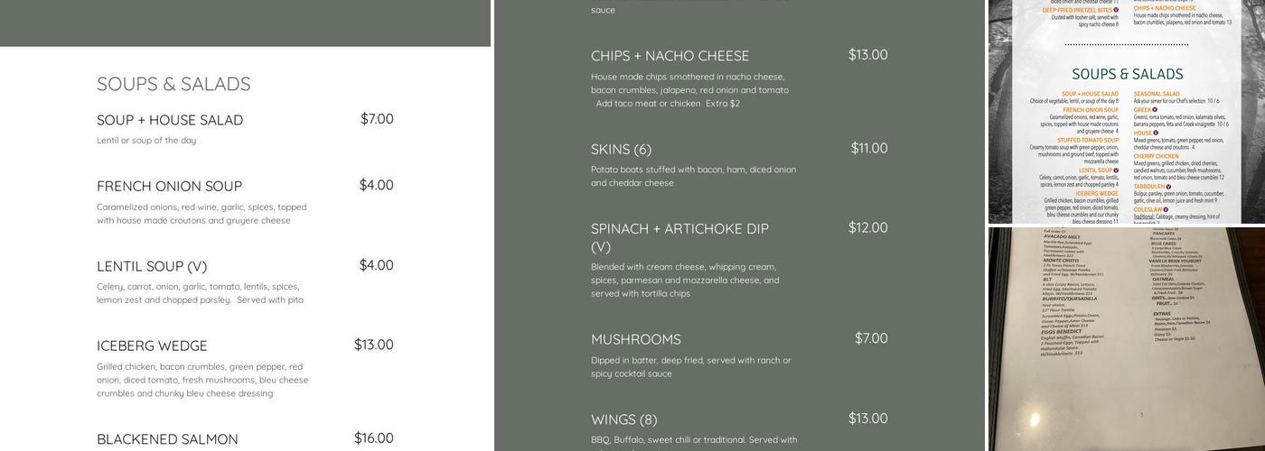 Enchanted Forest Bar and Grill Menu