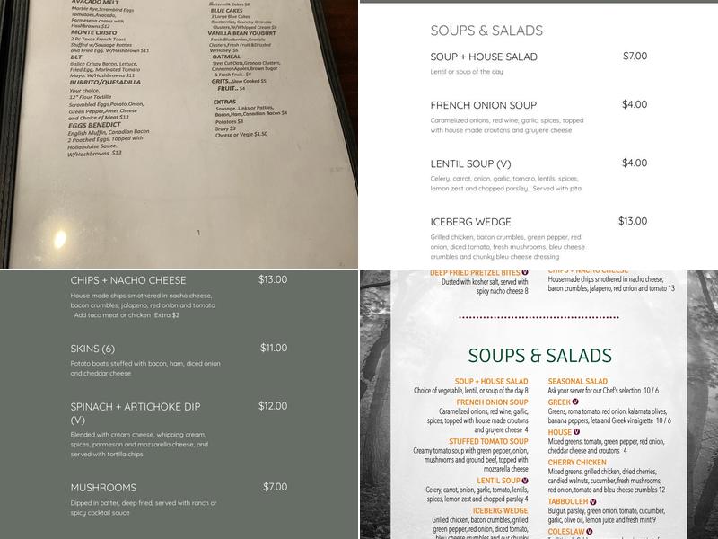 Enchanted Forest Bar and Grill Menu