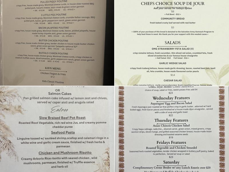 Simply OMG Casual Cuisine Menu