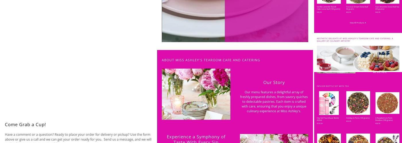Miss Ashley's Tearoom Cafe and Catering Menu