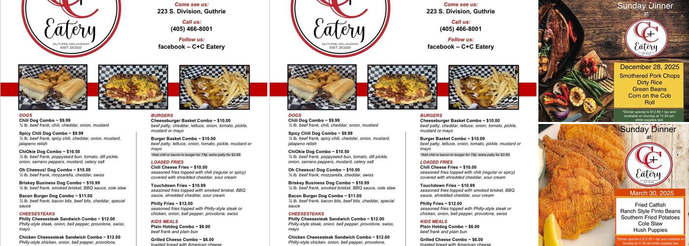 C+C eatery Menu