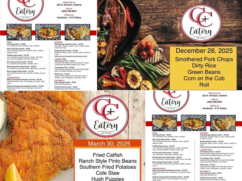 C+C eatery Menu