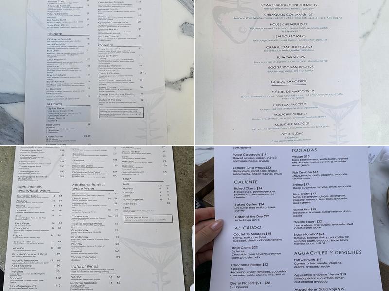 Crudo Ceviche & Oyster Bar Menu