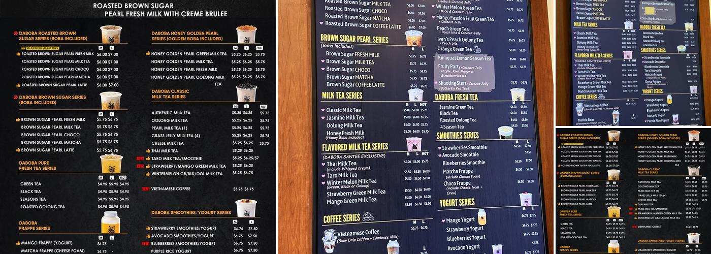 DABOBA @ Santee Menu