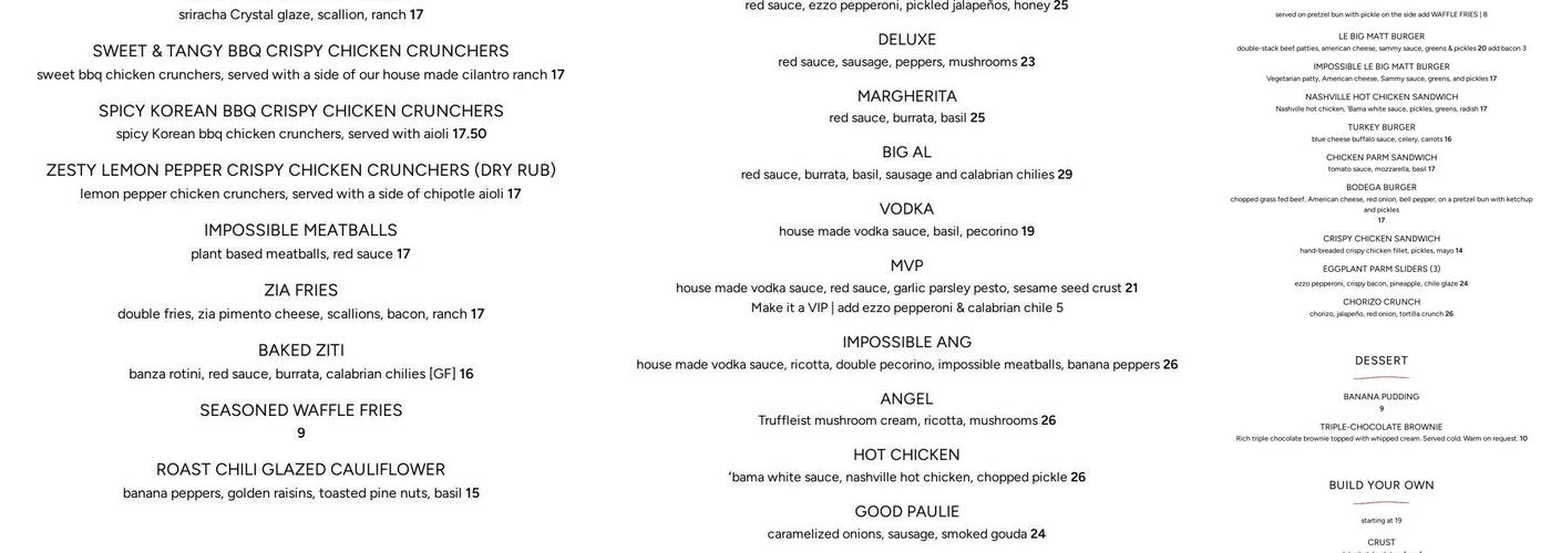 Emmy Squared Pizza Menu