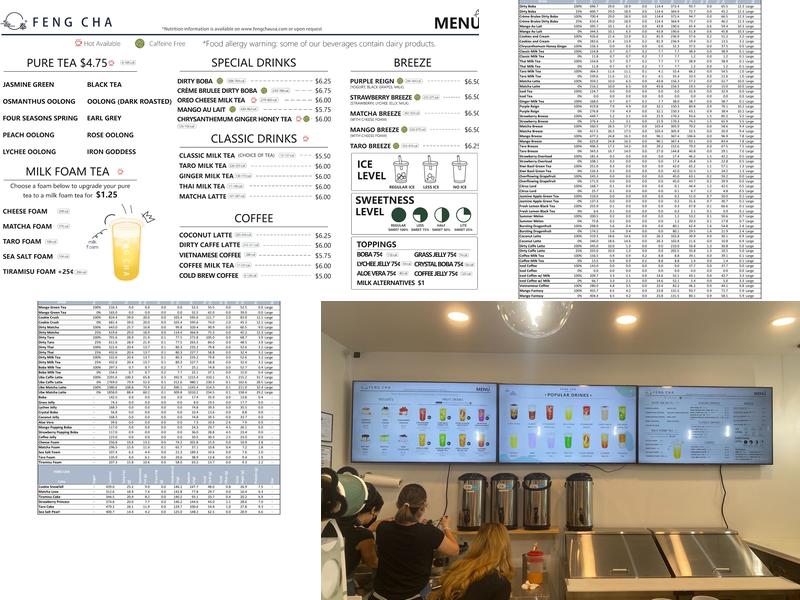 Feng Cha New Orleans Menu