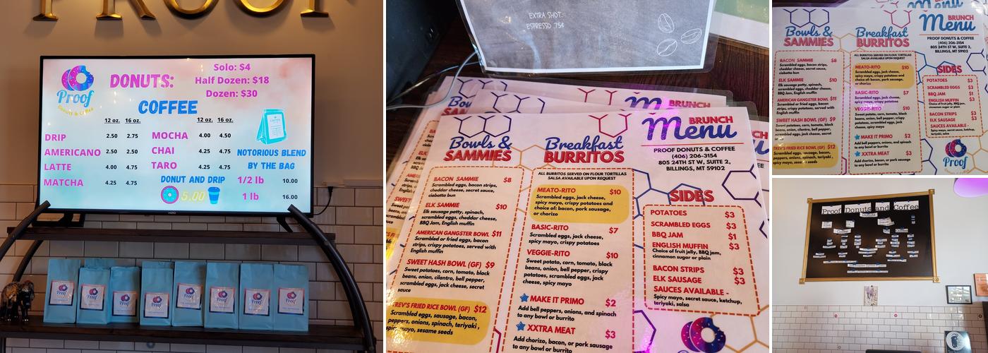 Proof Donuts & Coffee Menu