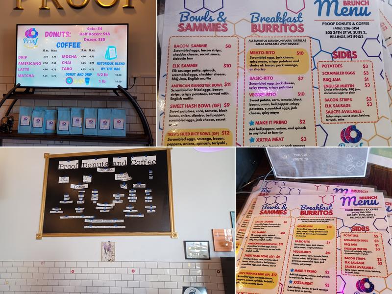Proof Donuts & Coffee Menu