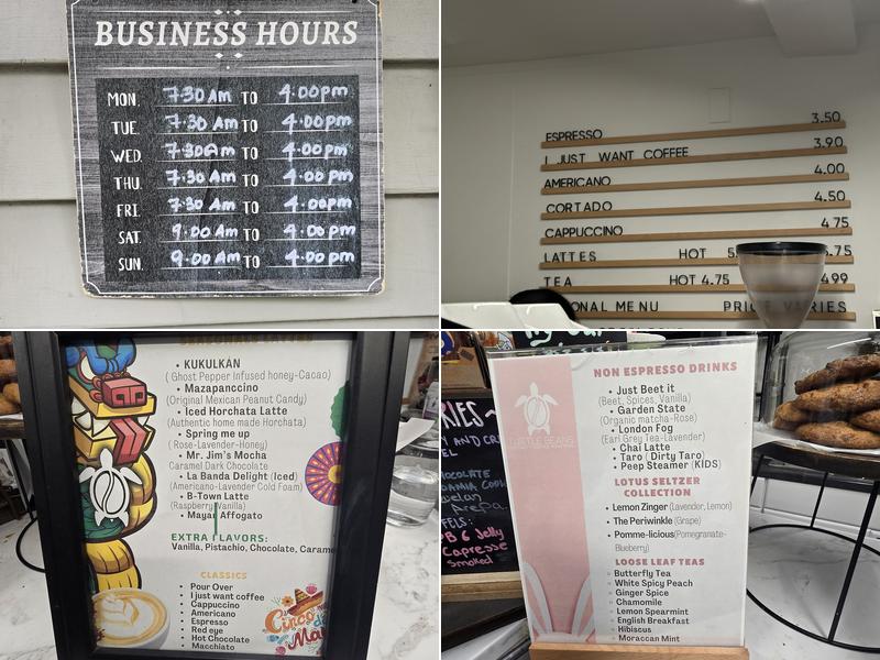 Turtle Beans Coffee LLC Menu