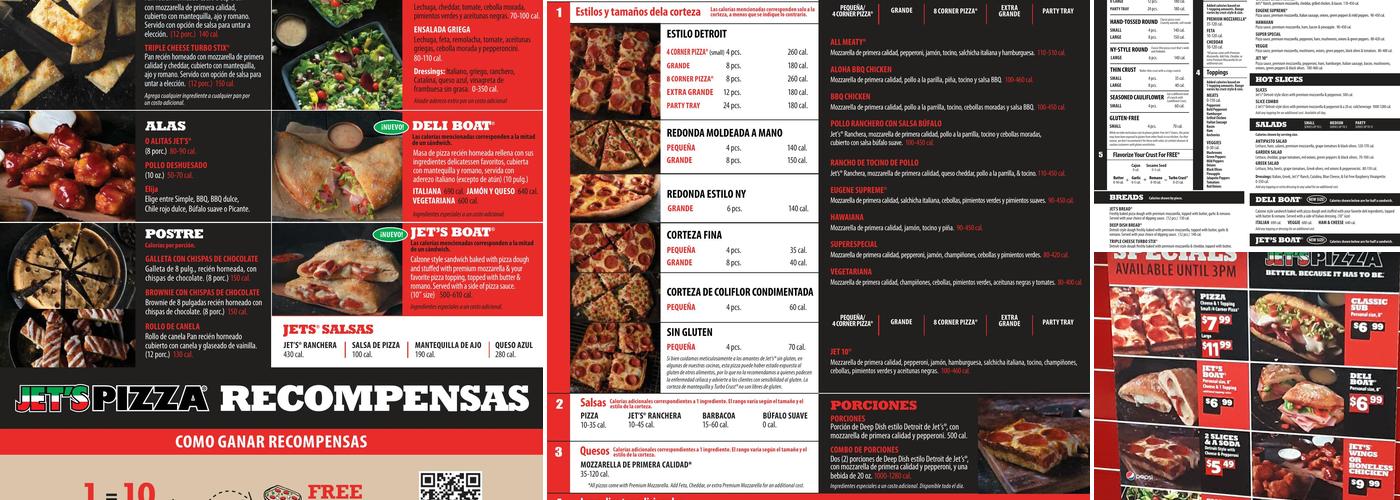 Jet's Pizza Menu