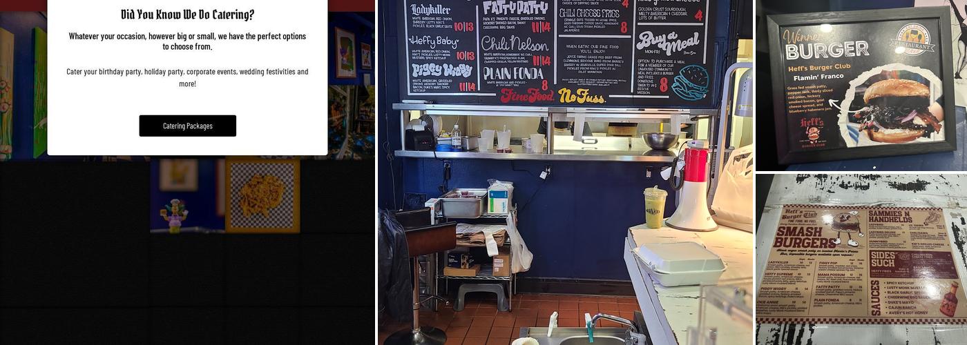 Heff's Burger Club Menu