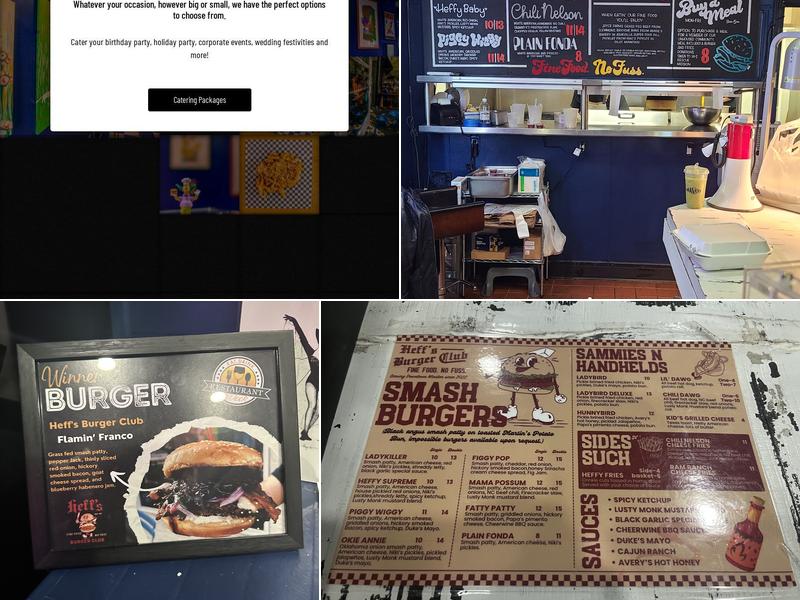 Heff's Burger Club Menu
