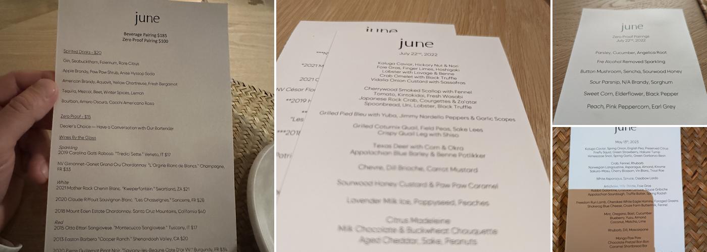 June Menu