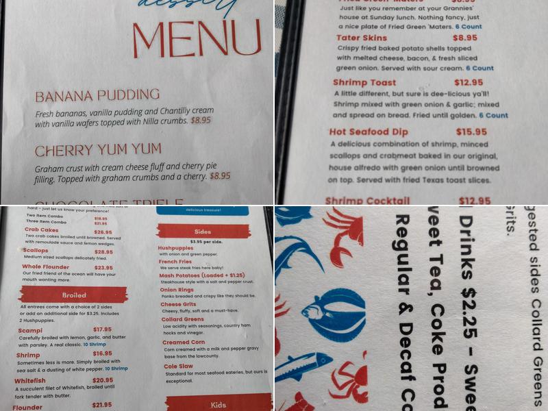 Surf & Turf Cafe Menu