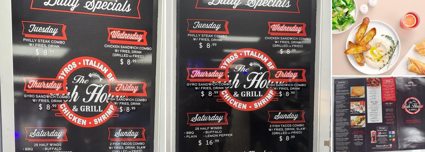 THE FISH HOUSE &GRILL Menu