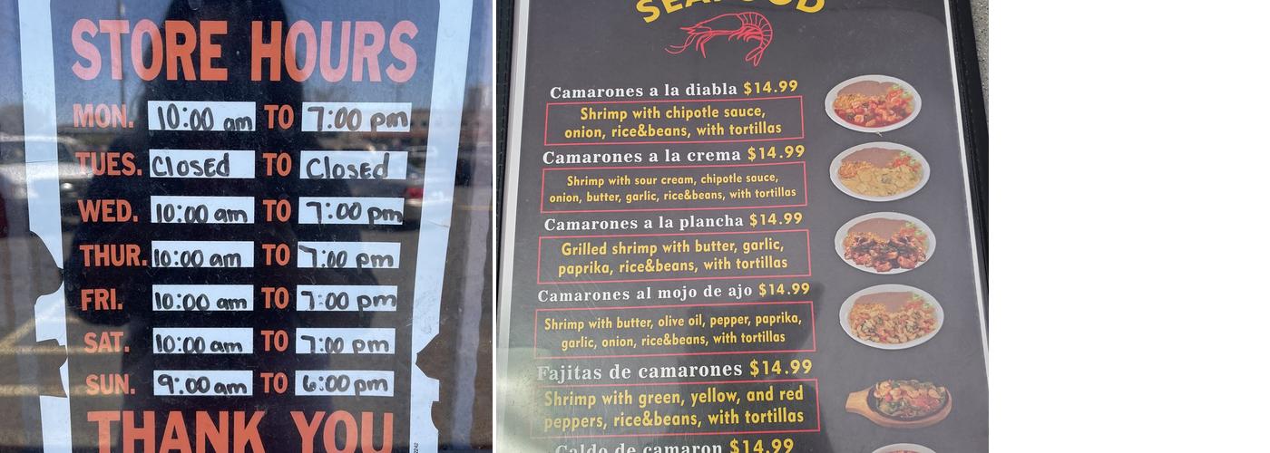 Tacos Jacob Menu