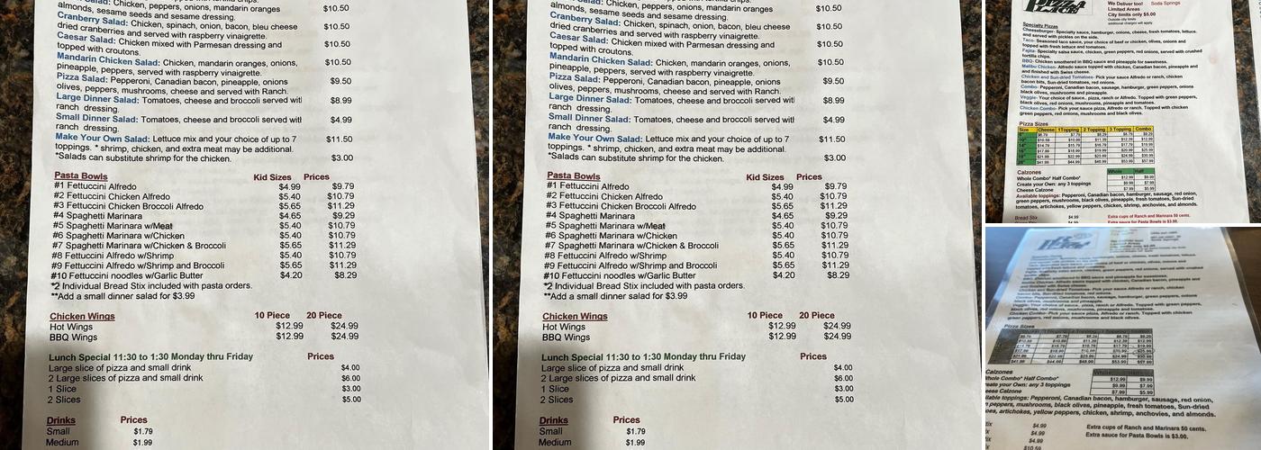 R pizza Menu