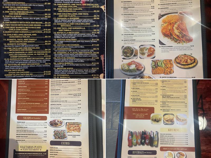 El Mariachi Mexican Restaurant Menu