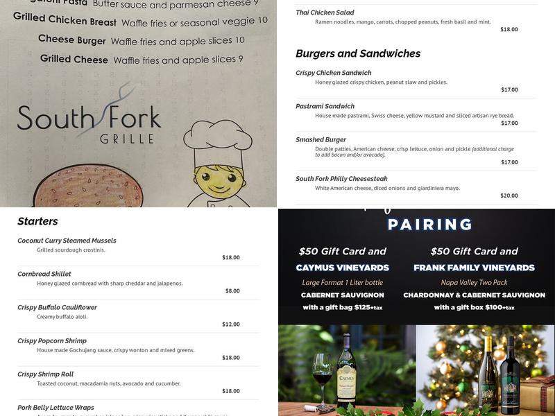 South Fork Grille El Dorado Hills Menu