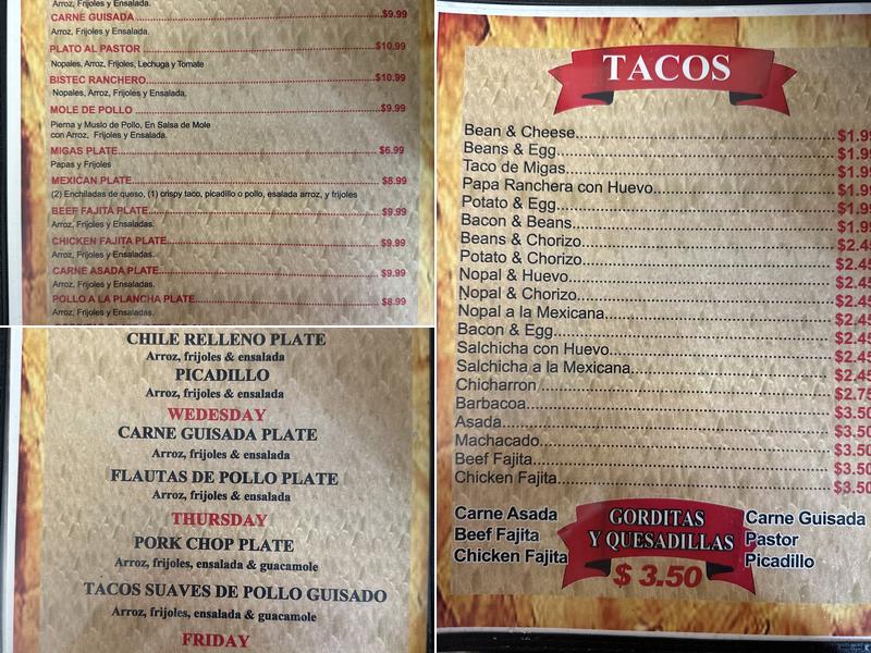 El Sazon Menu