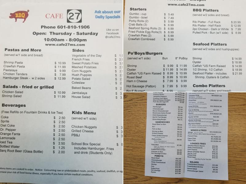 Down Home Kitchen Menu