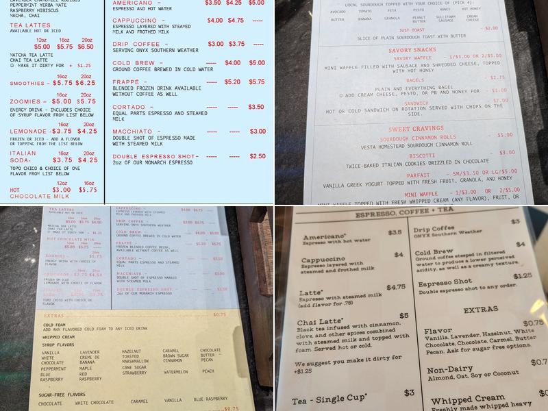 Alley Cats Coffee Bar Menu