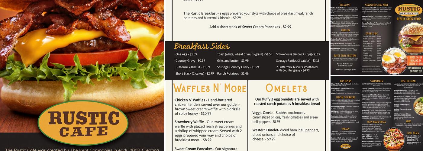 Rustic Café Menu