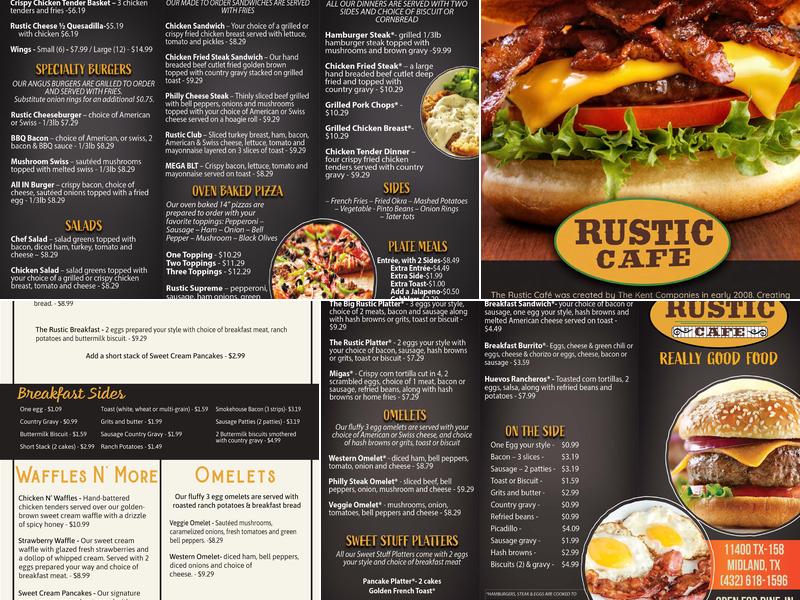 Rustic Café Menu